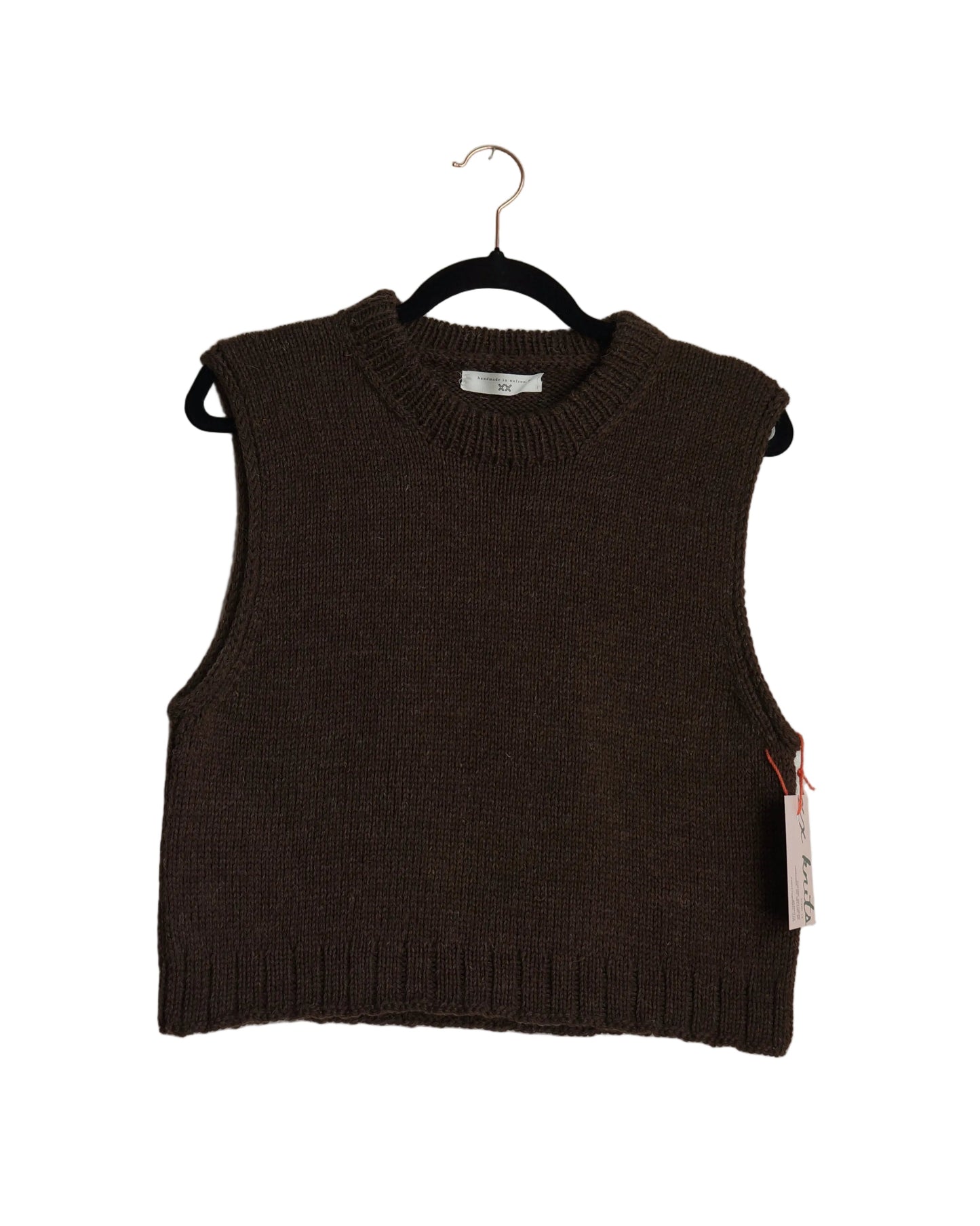 chocolate brown sweater vest