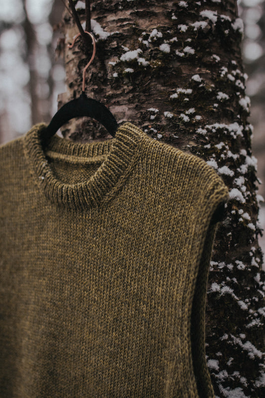 green heather sweater vest